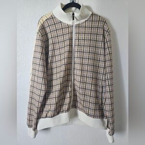 Jian Wang Plaid Zip-Up Jacket